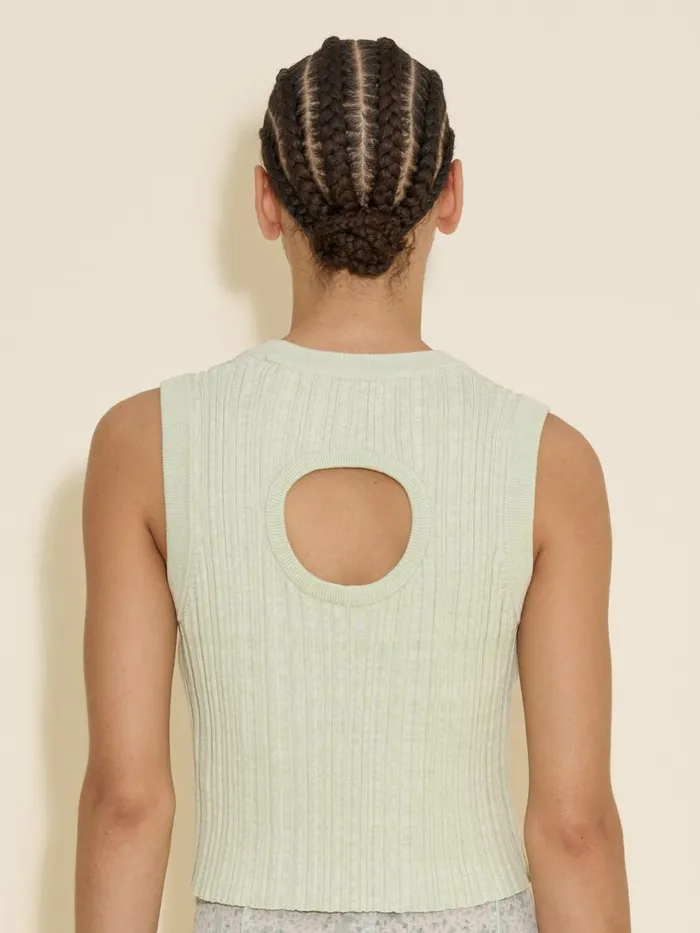 Shirts and Tops Women Holzweiler Cumo Cropped Knit Top Lt Green Mix