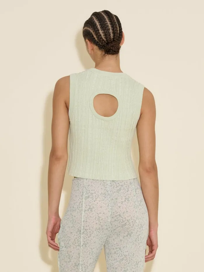 Shirts and Tops Women Holzweiler Cumo Cropped Knit Top Lt Green Mix