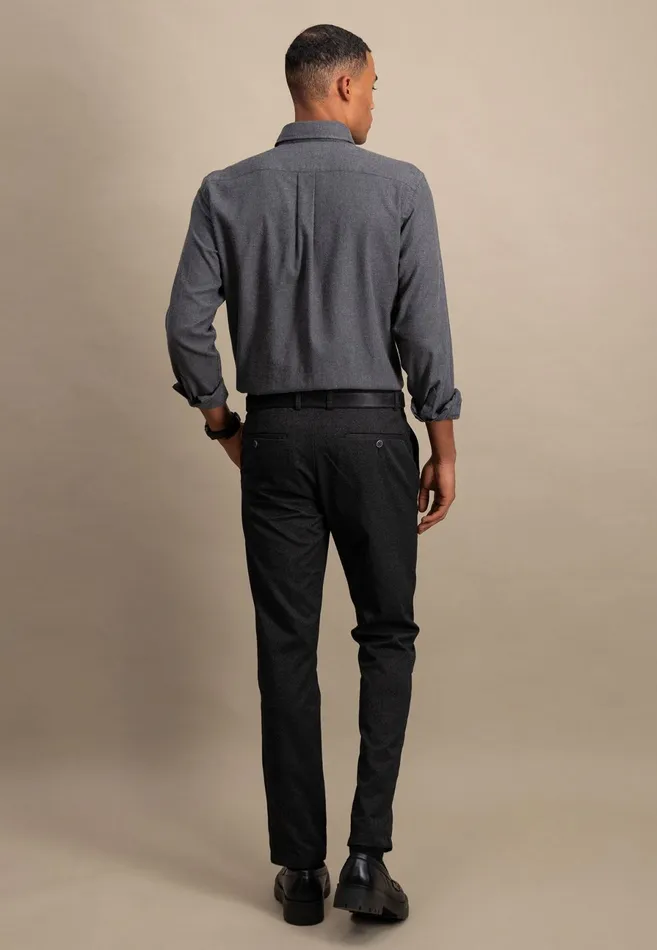 Shirts Men FYNCHHATTON Collar Flannel Shirt With A Buttondown Collar Cloud Bluenavyhazelcharcoal