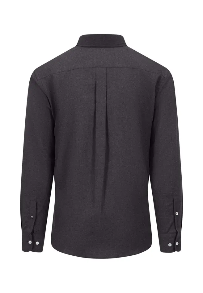 Shirts Men FYNCHHATTON Collar Flannel Shirt With A Buttondown Collar Cloud Bluenavyhazelcharcoal