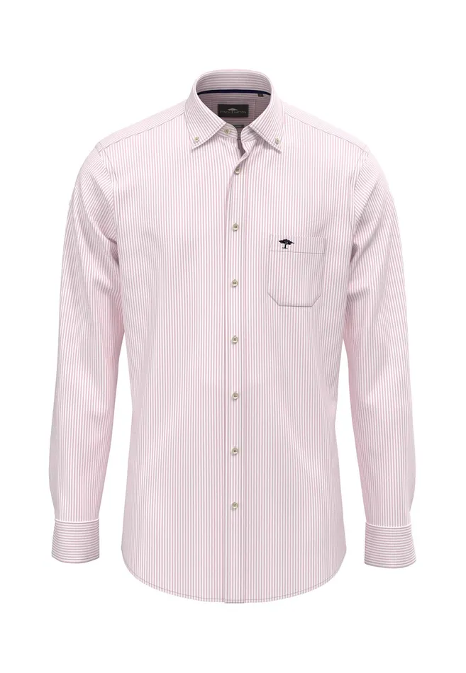 Shirts Men FYNCHHATTON Cotton Shirt With Buttondown Collar Peenew Turf Greenturf Greenwhite
