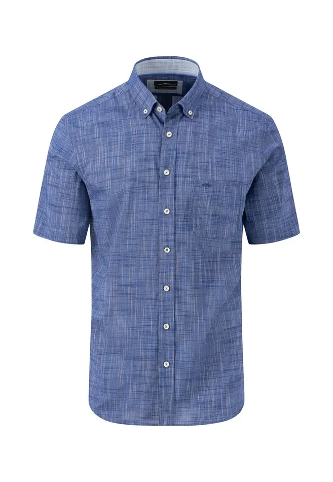 Shirts Men FYNCHHATTON Light Halbar Shirt Made Of SLUB Cotton Dusty Lavenderwhitedusty Olivenavysummer Breeze
