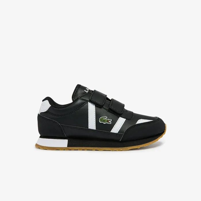 Shoes and Accessories Kids Lacoste Childrens Partner Sneakers Blackwhite 312