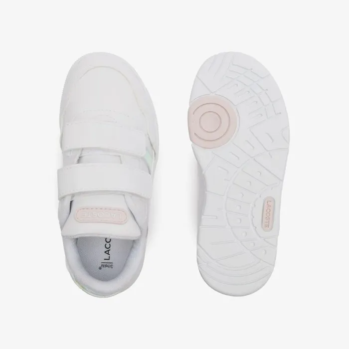 Shoes and Accessories Kids Lacoste Infants039 TClip Sneakers Whtlt Pink 1y9