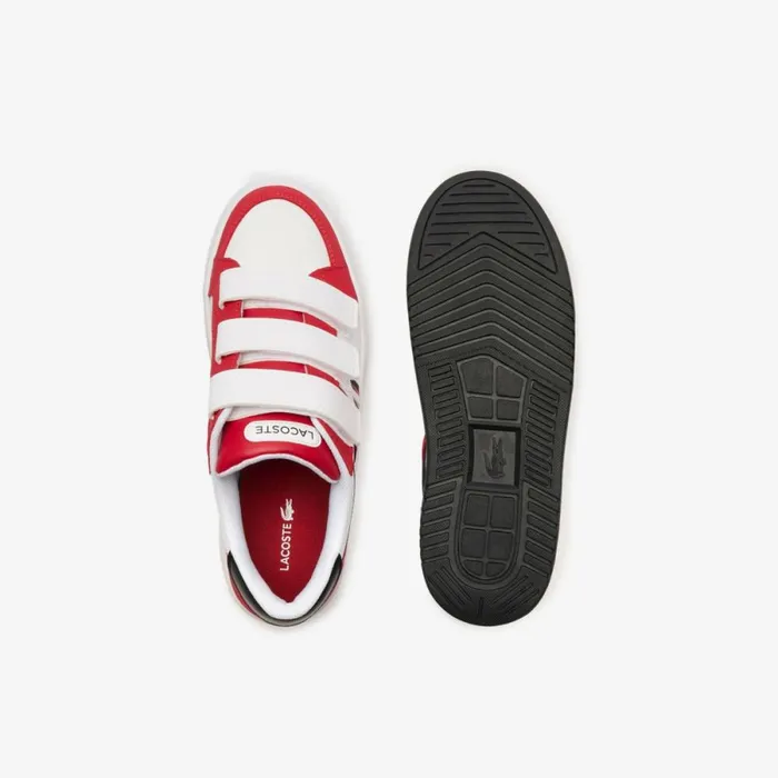 Shoes and Accessories Kids Lacoste Juniors L001 Sneakers Redwhite 17k