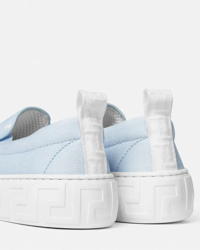 Shoes Kids Versace Stella Marina SlipOn Sneakers Light Blue