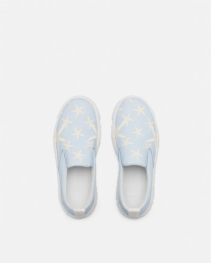 Shoes Kids Versace Stella Marina SlipOn Sneakers Light Blue