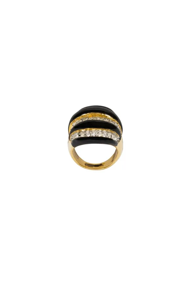 SHOP Trina Turk JEWELRY KJL ENAMEL RIB DOMED RING