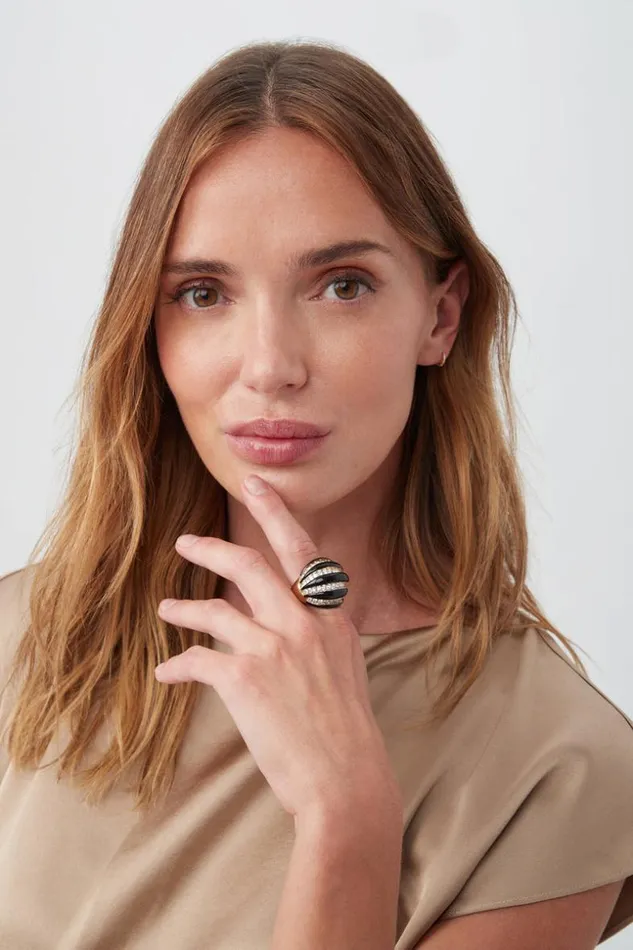 SHOP Trina Turk JEWELRY KJL ENAMEL RIB DOMED RING