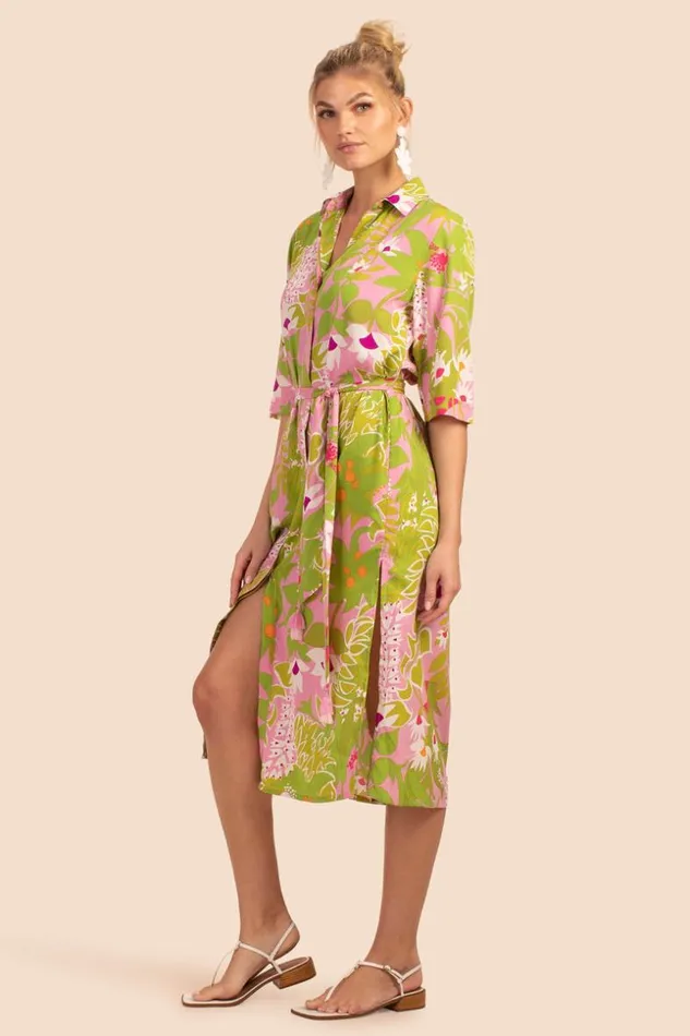 SHOP Trina Turk MATCHING SWIM SETS LA PALMA MIDI SHIRTDRESS