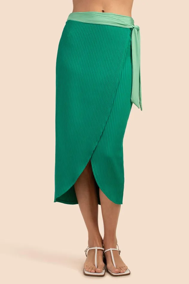 SHOP Trina Turk MATCHING SWIM SETS OLYMPIA RIB WRAP SKIRT