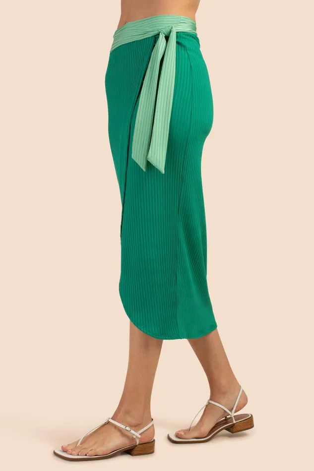 SHOP Trina Turk MATCHING SWIM SETS OLYMPIA RIB WRAP SKIRT