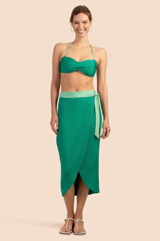 SHOP Trina Turk MATCHING SWIM SETS OLYMPIA RIB WRAP SKIRT