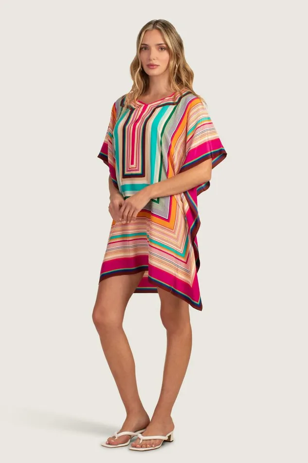 SHOP Trina Turk MINI DRESSES SOUK STRIPE THEODORA CAFTAN DRESS