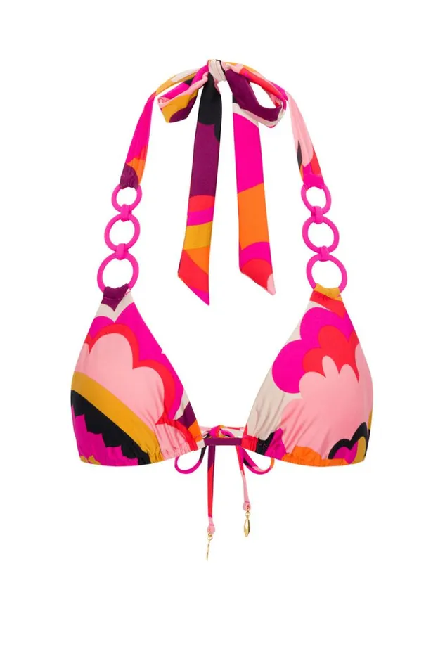 SHOP Trina Turk SWIM TOPS WOMEN039S FAN FAIRE RING HALTER TRIANGLE SWIM TOP