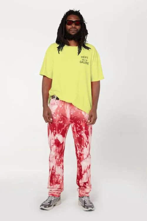 Short Sleeve Men Gallery Dept FRENCH TEE Flo Yellow