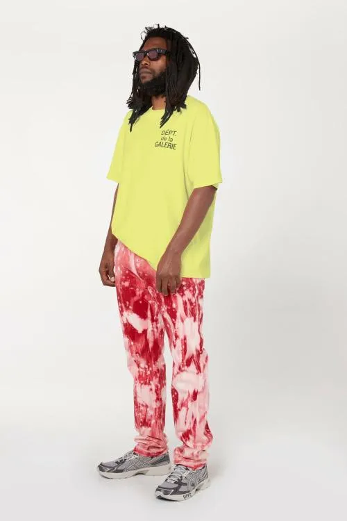 Short Sleeve Men Gallery Dept FRENCH TEE Flo Yellow