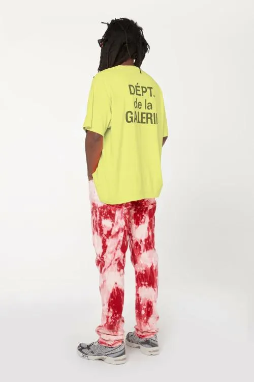 Short Sleeve Men Gallery Dept FRENCH TEE Flo Yellow