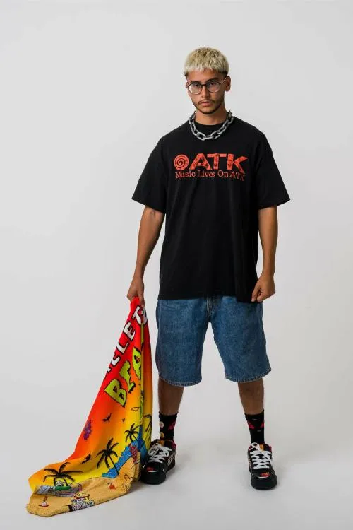 Short Sleeve Men Gallery Dept MUSIC LIVES ON ATK Black
