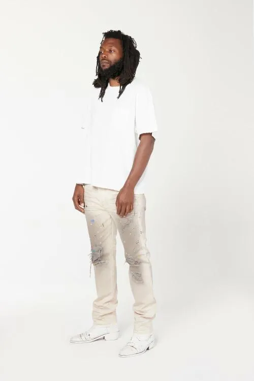 Short Sleeve Men Gallery Dept PLAIN VINTAGE POCKET TEE White