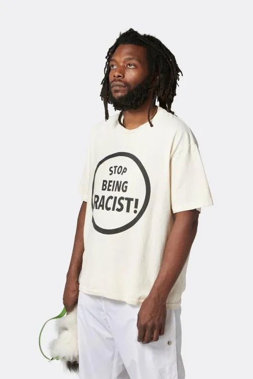 Short Sleeve Men Gallery Dept STOP BEING RACIST TEE Cream