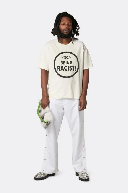 Short Sleeve Men Gallery Dept STOP BEING RACIST TEE Cream