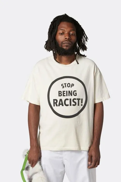 Short Sleeve Men Gallery Dept STOP BEING RACIST TEE Cream