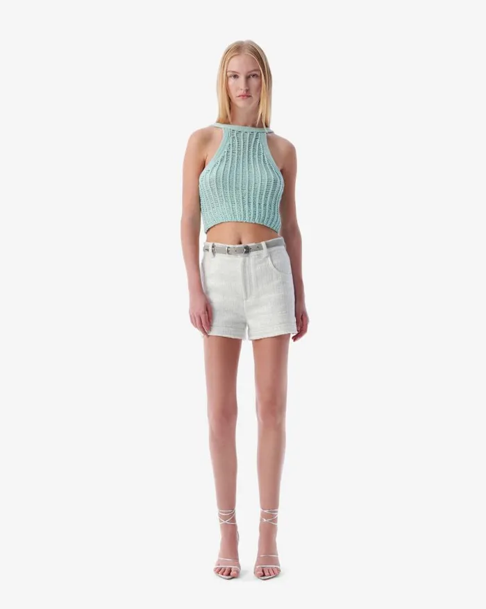 Shorts and Skirts Women IRO SENDA FRINGED LUREX TWEED SHORTS