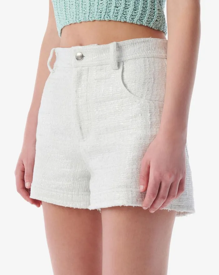 Shorts and Skirts Women IRO SENDA FRINGED LUREX TWEED SHORTS