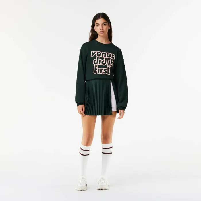 Shorts and Skirts Women Lacoste Lacoste X EleVen By Venus Pleated Tennis Skirt Dark Green Light Pink Iyb Shorts and Skirts Women Lacoste Lacoste X EleVen By Venus Pleated Tennis Skirt Dark Green Light Pink Iyb