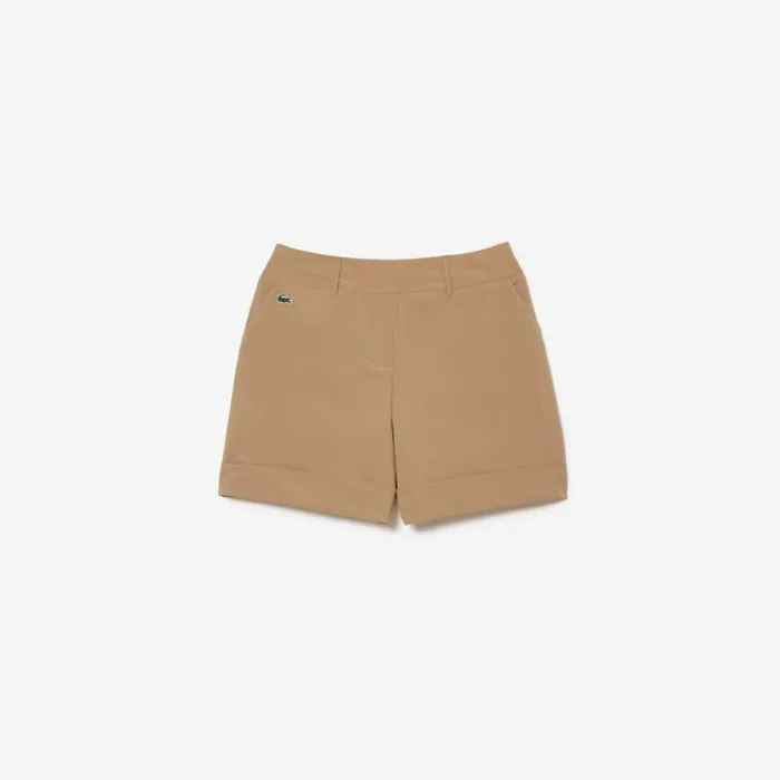 Shorts and Skirts Women Lacoste Women039s Sport Golf Shorts Beige Cb8