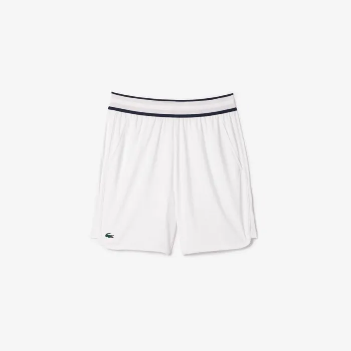 Shorts and Swim Men Lacoste Men039s Lacoste Sport X Daniil Medvedev Tennis Shorts White 001
