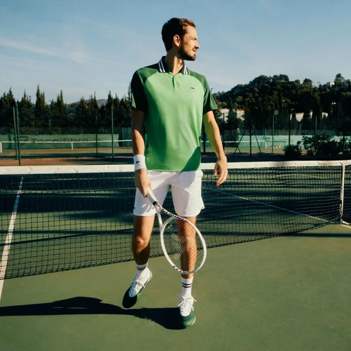 Shorts and Swim Men Lacoste Men039s Lacoste Sport X Daniil Medvedev Tennis Shorts White 001