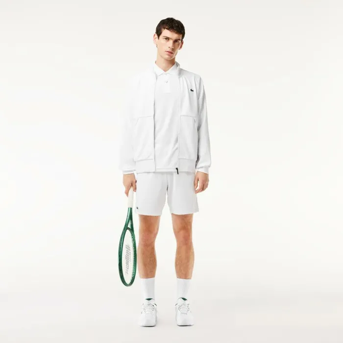 Shorts and Swim Men Lacoste Men039s Regular Fit Recycled Fiber Sport Shorts White Z92