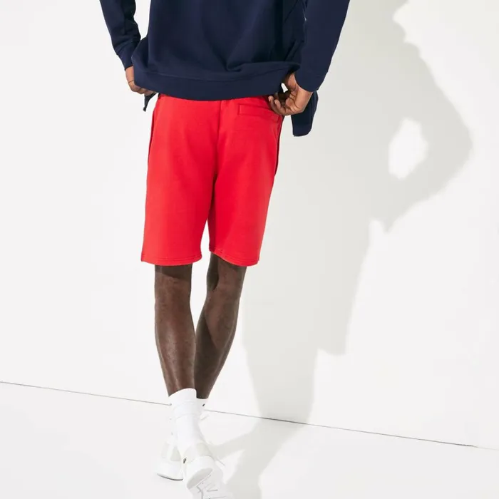 Shorts and Swim Men Lacoste Men039s SPORT Tennis Fleece Shorts Red 240