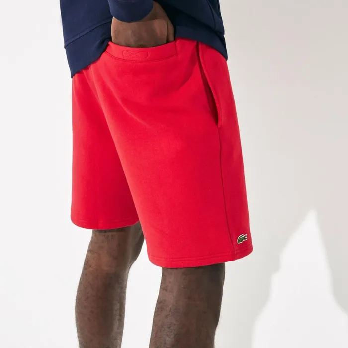 Shorts and Swim Men Lacoste Men039s SPORT Tennis Fleece Shorts Red 240
