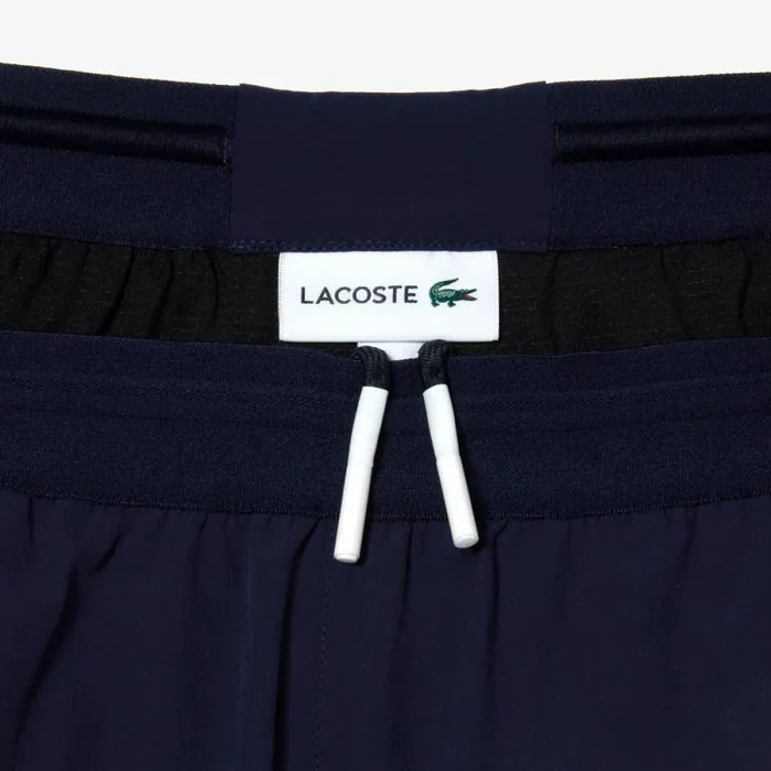 Shorts and Swim Men Lacoste Mens Colorblock Swim Trunks Navy Blue Green White Yun