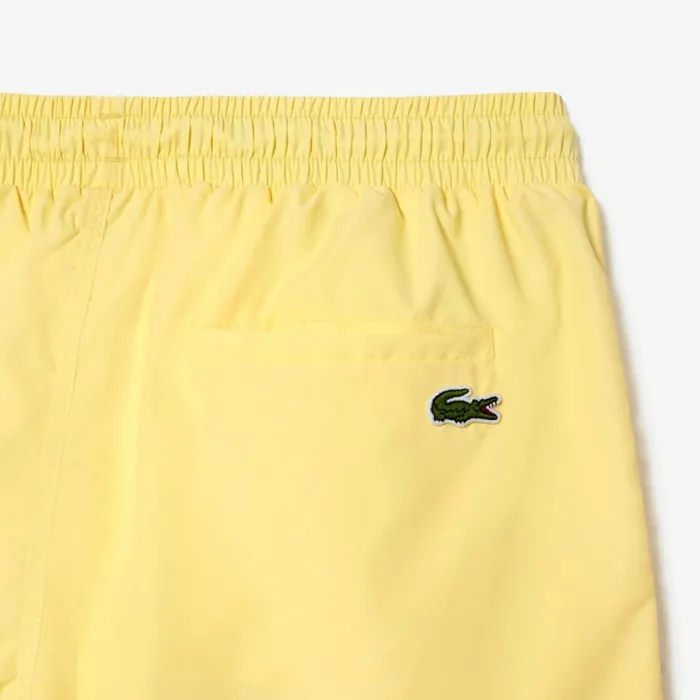 Shorts and Swim Men Lacoste Mens QuickDry Lined Swim Trunks Pastel Yellow 107