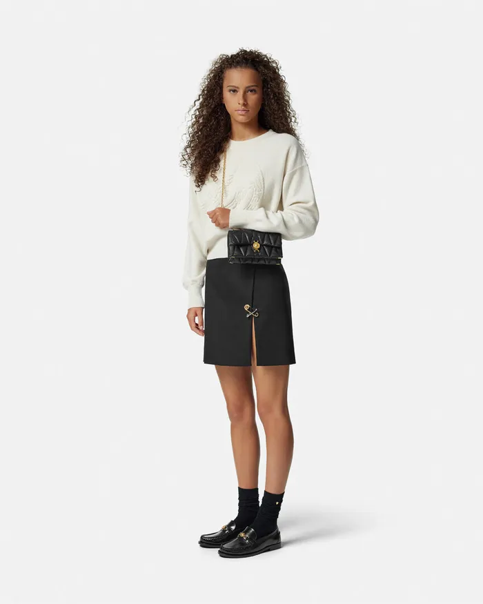 Shoulder and Crossbody Women Versace Kleio Quilted Mini Bag Blackgold