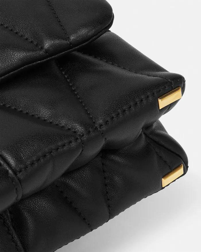 Shoulder and Crossbody Women Versace Kleio Quilted Mini Bag Blackgold