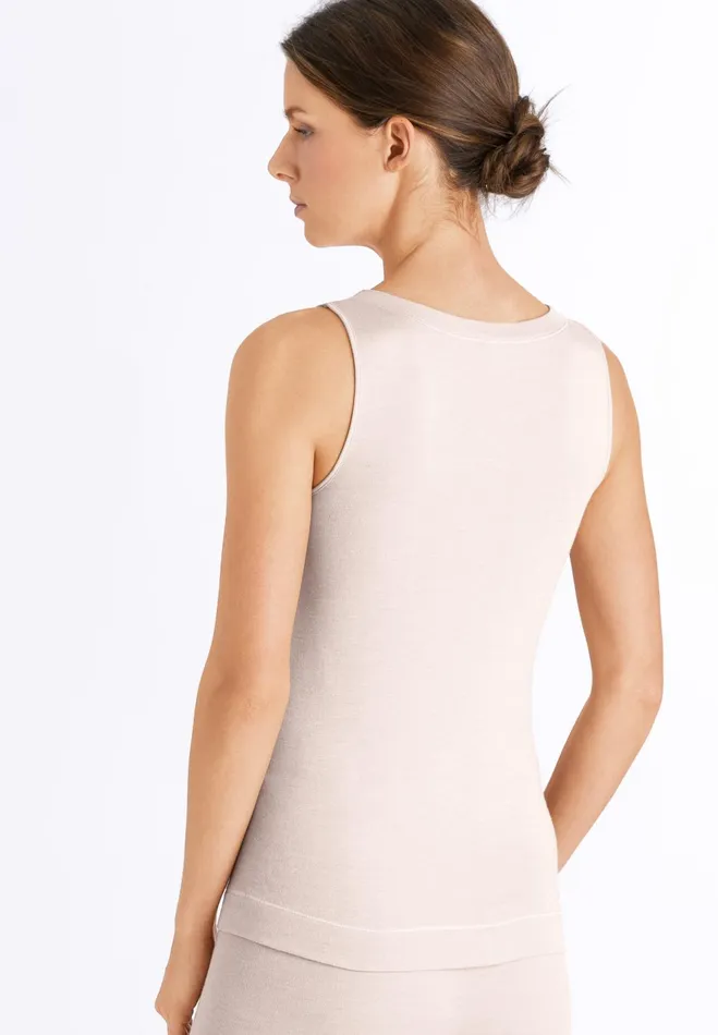 Silk And Cashmere Scoop Neck Tank Top Vanilla Women HANRO Tank Tops