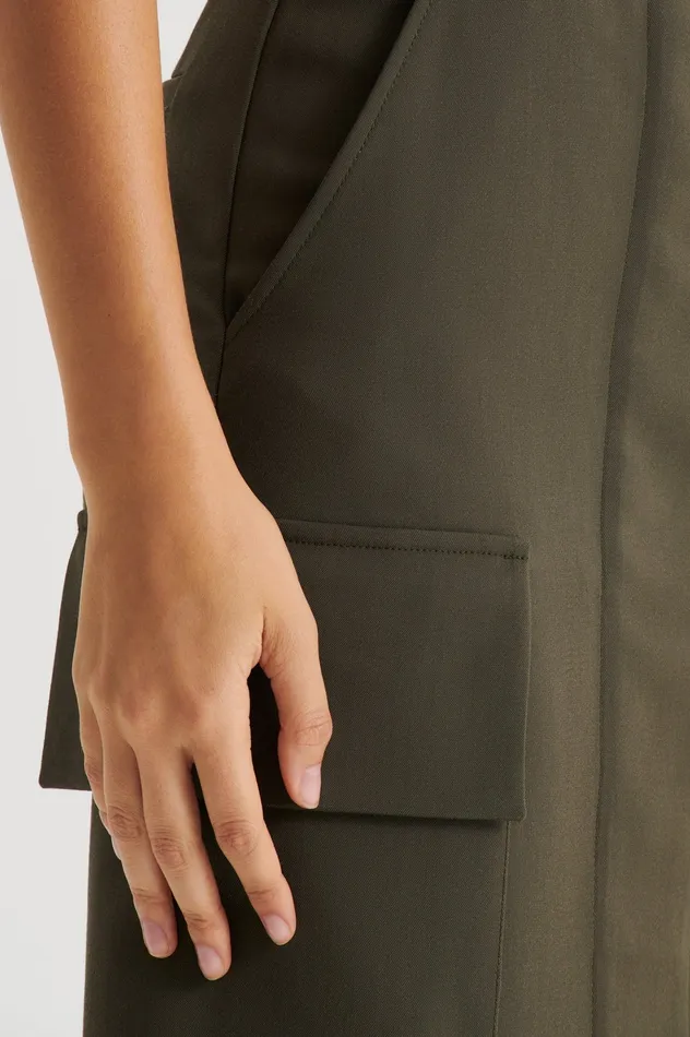 Skirts Scanlan Theodore Women TAILORED PATCH POCKET SKIRT JUNGLE Skirts Scanlan Theodore Women TAILORED PATCH POCKET SKIRT JUNGLE