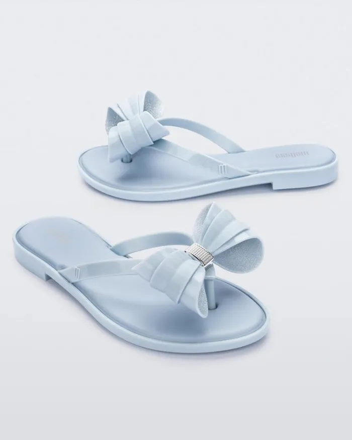 Slim Flip Flop Glitter Blue Women Melissa Flip Flops