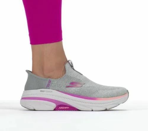 Slipins Max Cushioning Arch Fit 20 8211 Cambridge Gray Pink Women SKECHERS SlipOn
