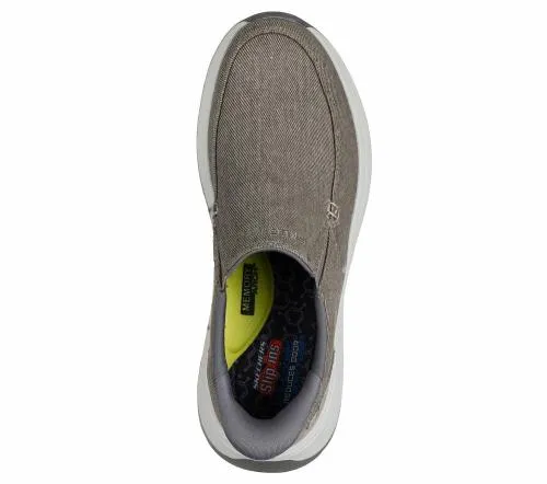 Slipins Relaxed Fit Decklan 8211 Gulliver Taupe Men SKECHERS Canvas Shoes