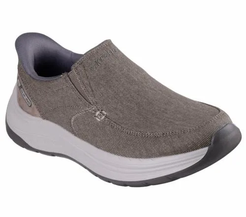 Slipins Relaxed Fit Decklan 8211 Gulliver Taupe Men SKECHERS Canvas Shoes