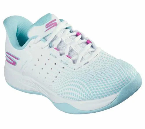 Slipins Relaxed Fit Viper Court Reload White Turquoise Women SKECHERS SlipOn