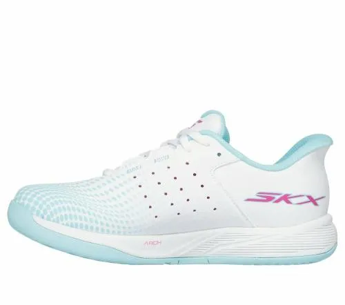 Slipins Relaxed Fit Viper Court Reload White Turquoise Women SKECHERS SlipOn