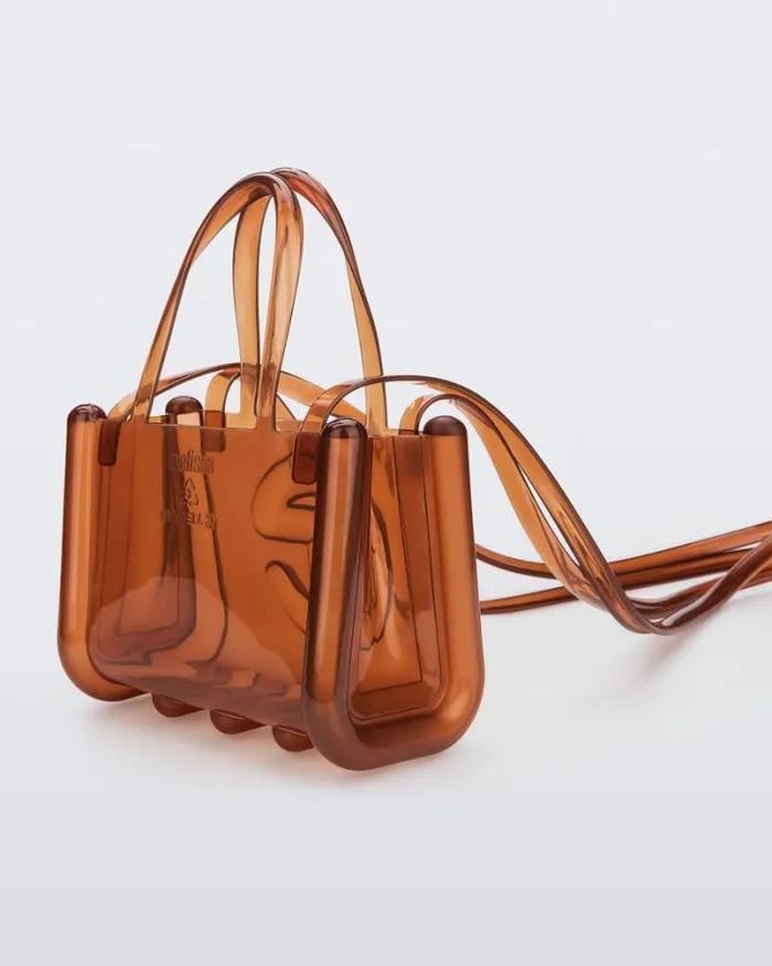 Small Jelly Shopper Brown Women Melissa Handbags