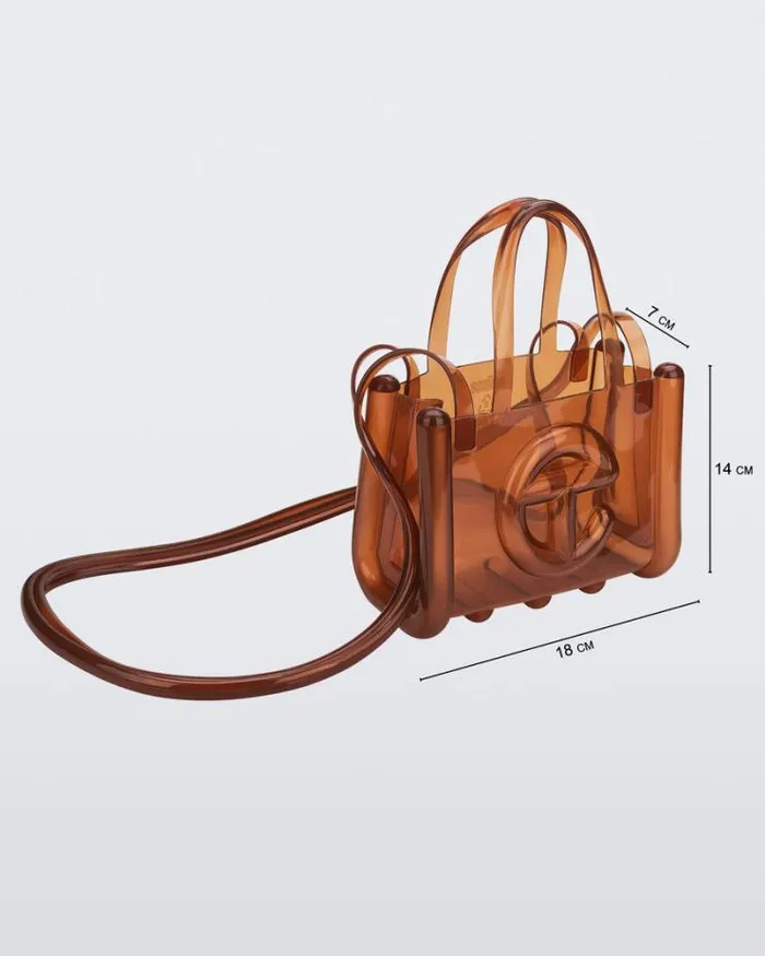 Small Jelly Shopper Brown Women Melissa Handbags